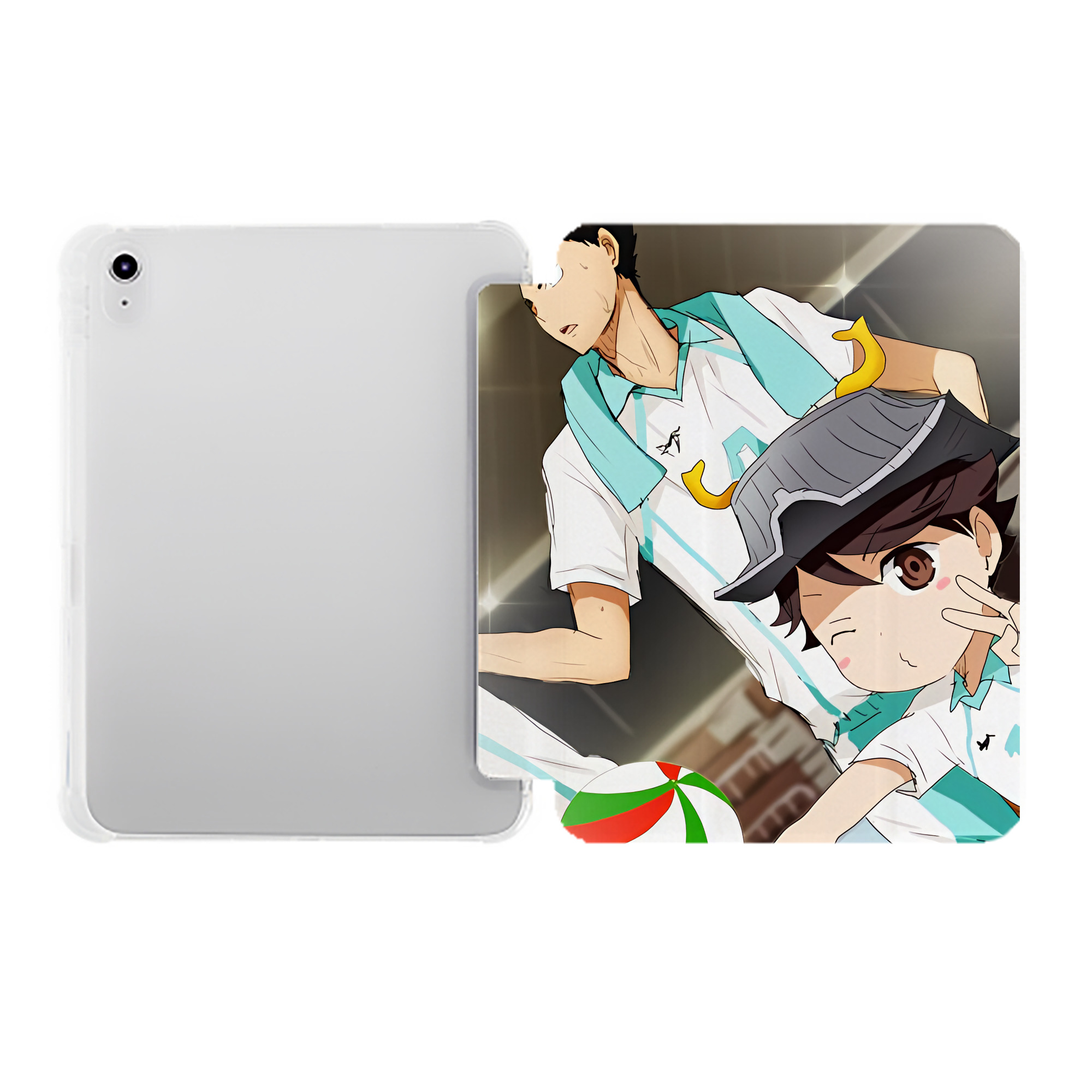 （画像用） ハイキュー!! Haikyu!! IPad ケース ペン収納付き 三つ折りスタンド PUレザー×シリコン 対応機種9.5/10.5/10.9インチ